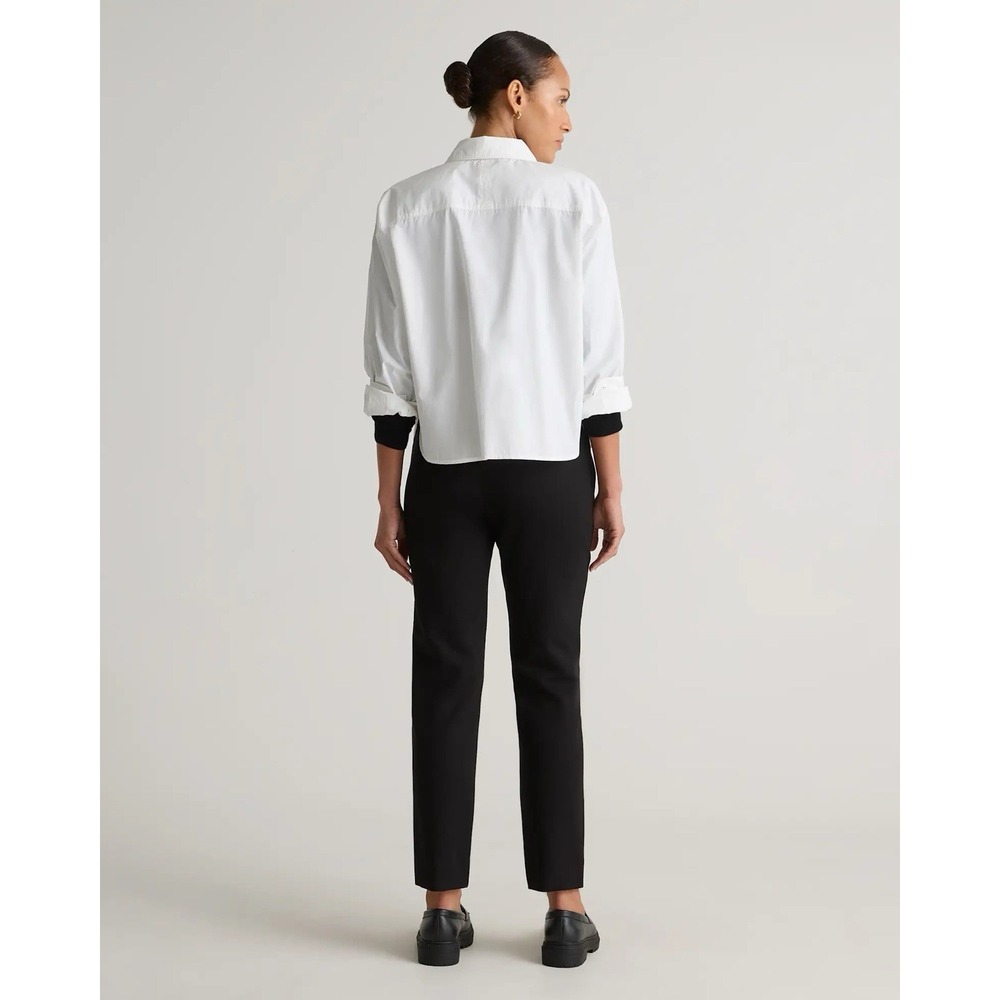 Quince Women Ultra-Stretch Ponte Straight Leg Mariner Pants Black Size XL NWT - Picture 2 of 12